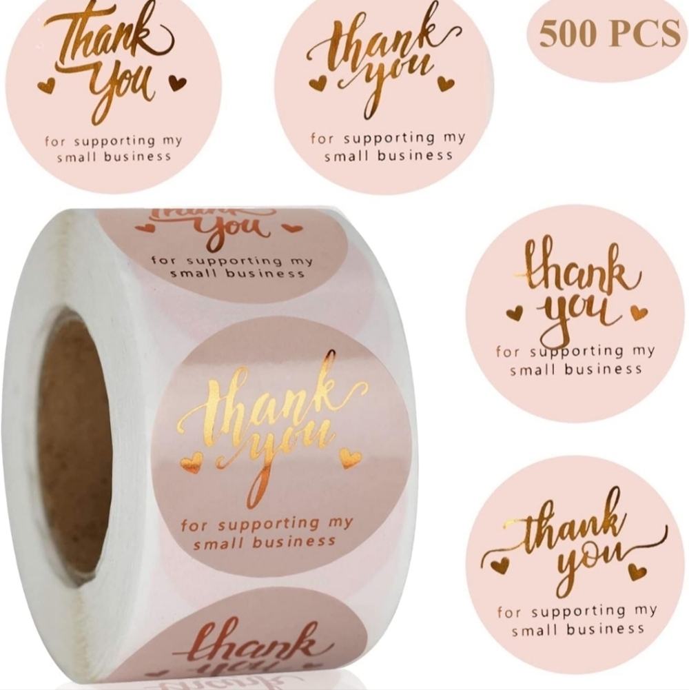 Thank You Stickers Roll - 500 PCS